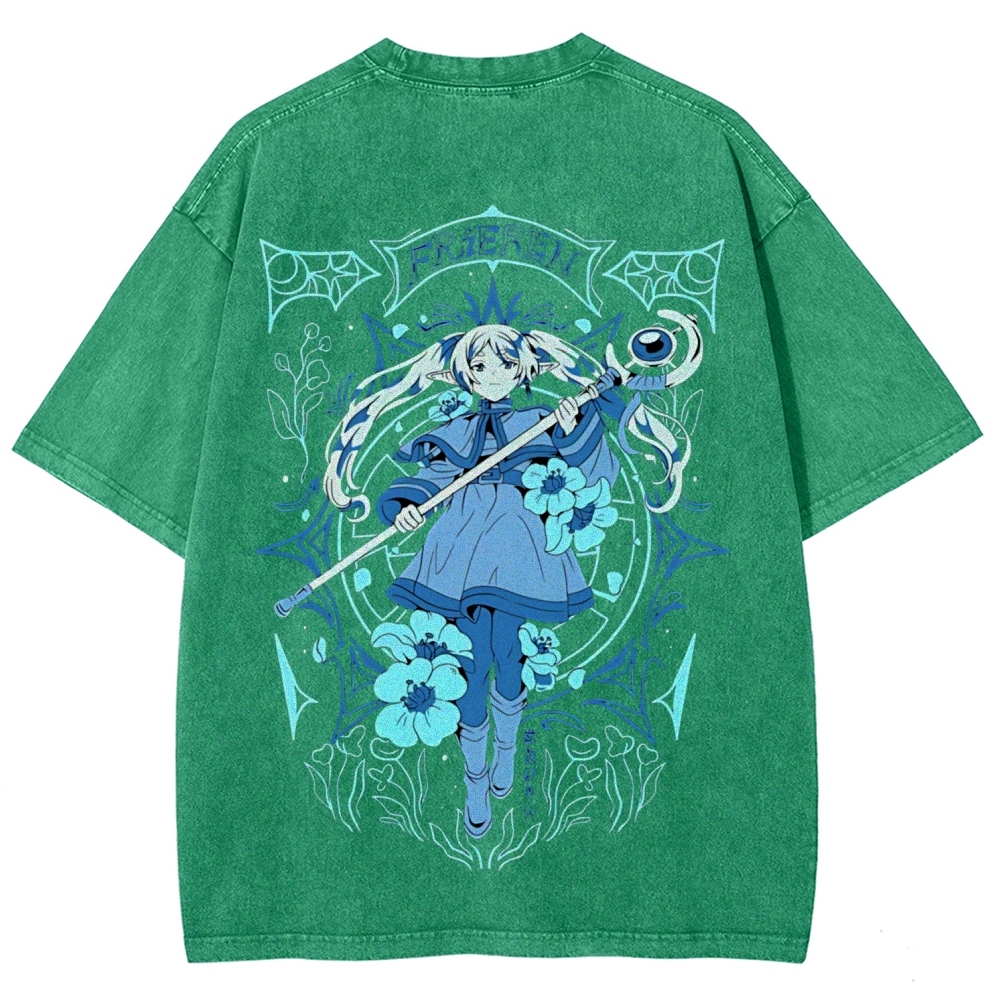Frieren: Beyond Journey's End Printed Unisex Washed T-Shirt