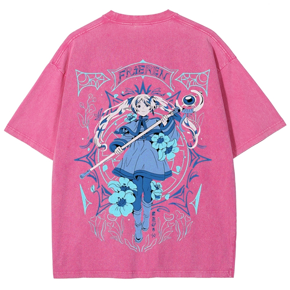 Frieren: Beyond Journey's End Printed Unisex Washed T-Shirt