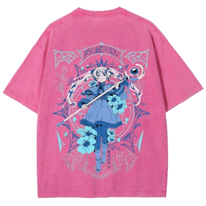 Frieren: Beyond Journey's End Printed Unisex Washed T-Shirt