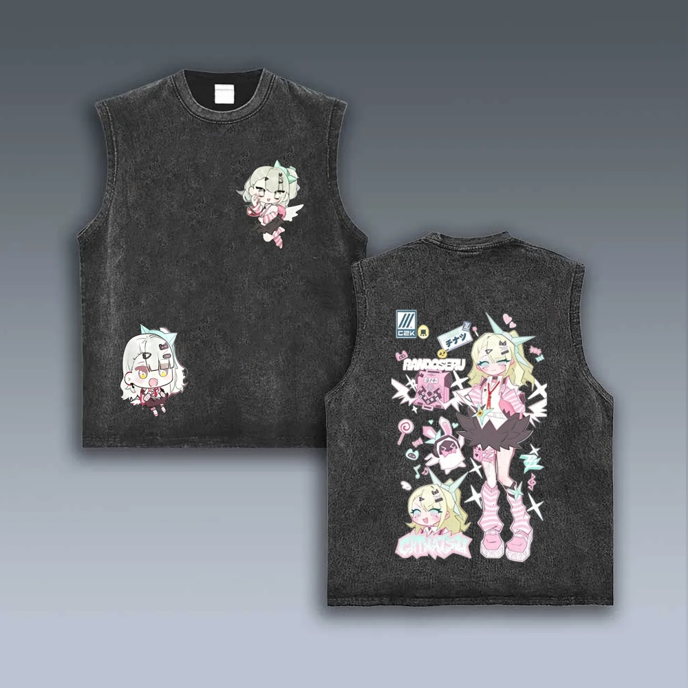 SUNNA Zenless Zone Zero Printed Unisex Washed Tank Top 