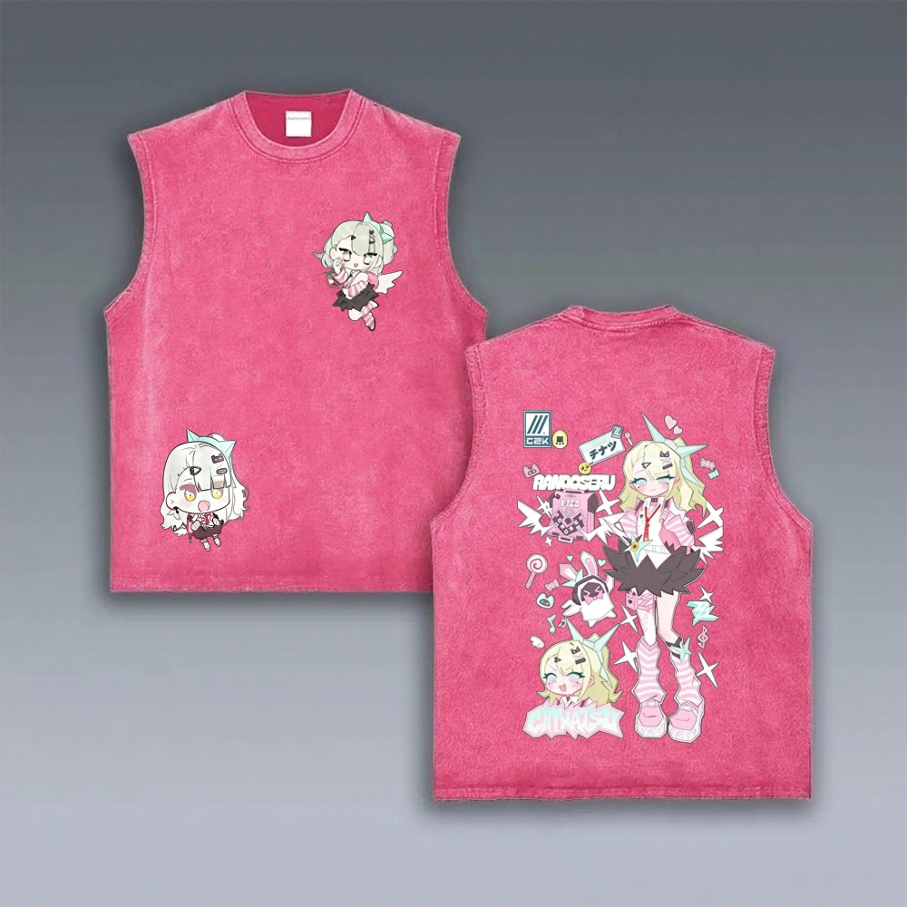 SUNNA Zenless Zone Zero Printed Unisex Washed Tank Top 