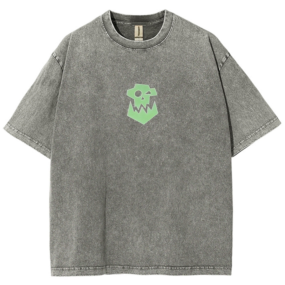 Warhammer 40k Ork Boyz Printed Unisex Washed T-Shirt