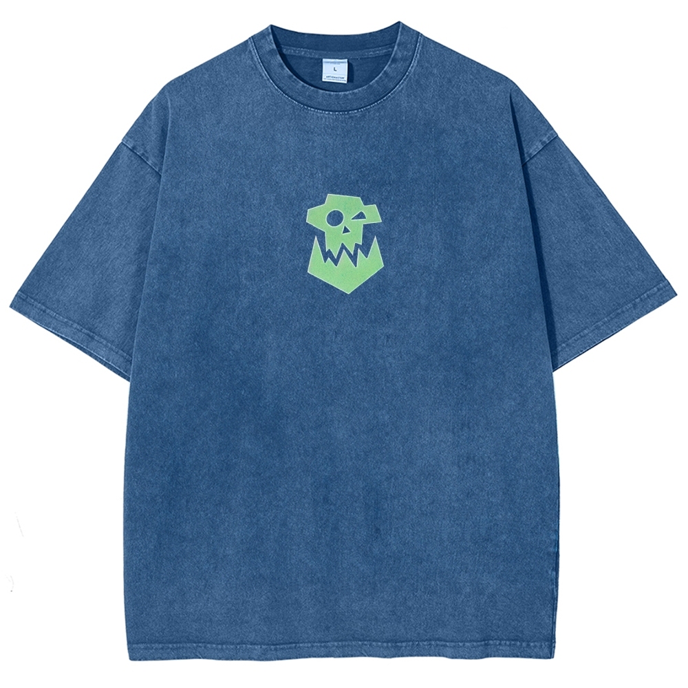 Warhammer 40k Ork Boyz Printed Unisex Washed T-Shirt