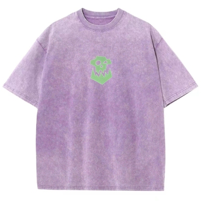 Warhammer 40k Ork Boyz Printed Unisex Washed T-Shirt