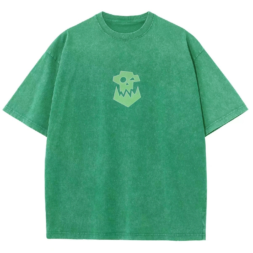 Warhammer 40k Ork Boyz Printed Unisex Washed T-Shirt