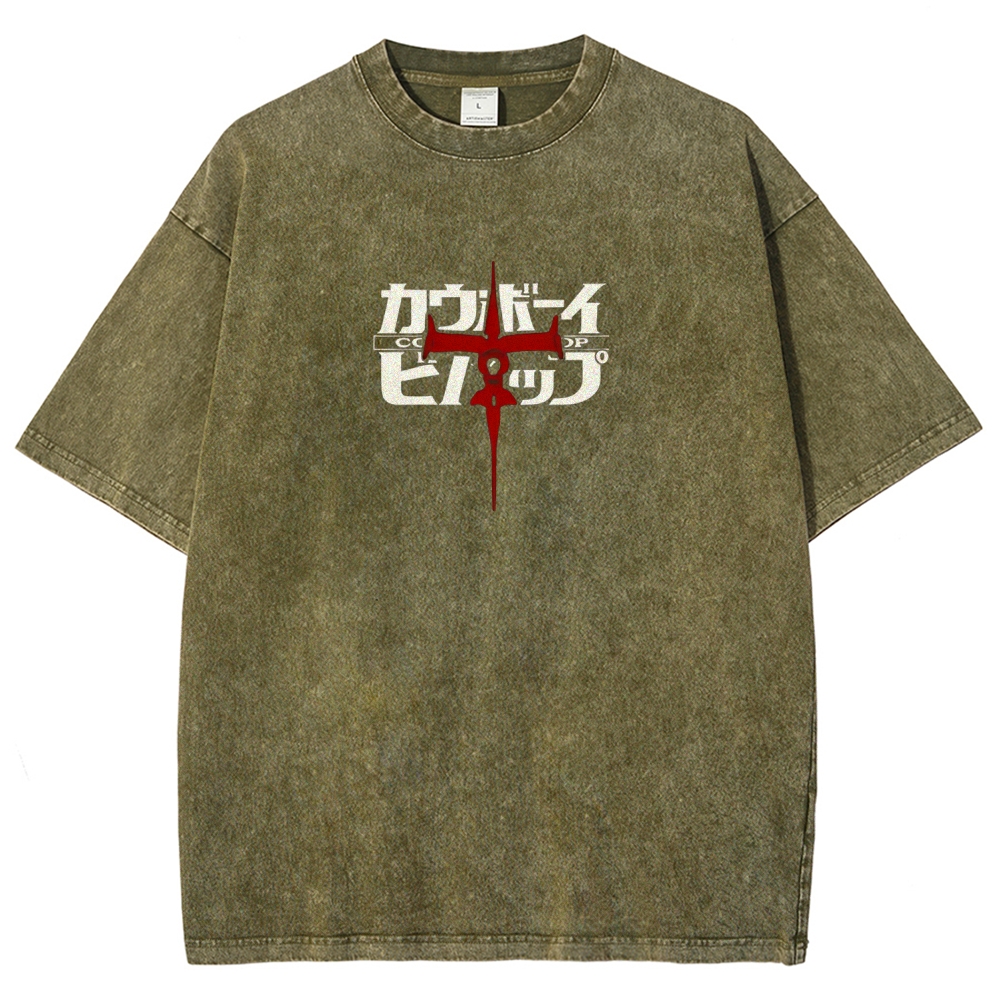 Cowboy Bebop Printed Unisex Washed T-Shirt