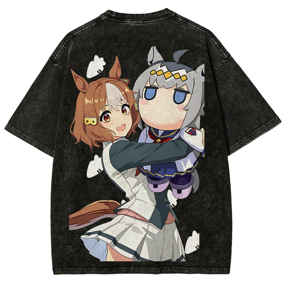 Uma Musume Printed Unisex Washed T-Shirt