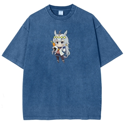 Uma Musume Printed Unisex Washed T-Shirt
