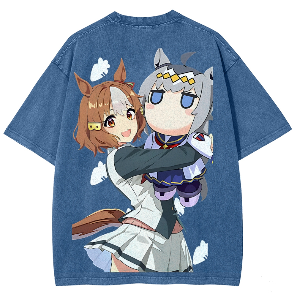 Uma Musume Printed Unisex Washed T-Shirt