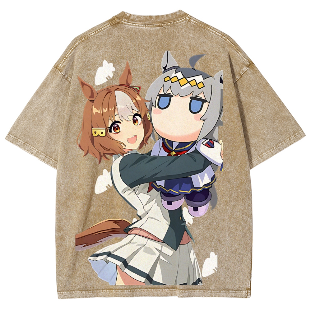 Uma Musume Printed Unisex Washed T-Shirt