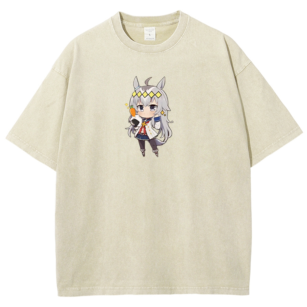 Uma Musume Printed Unisex Washed T-Shirt