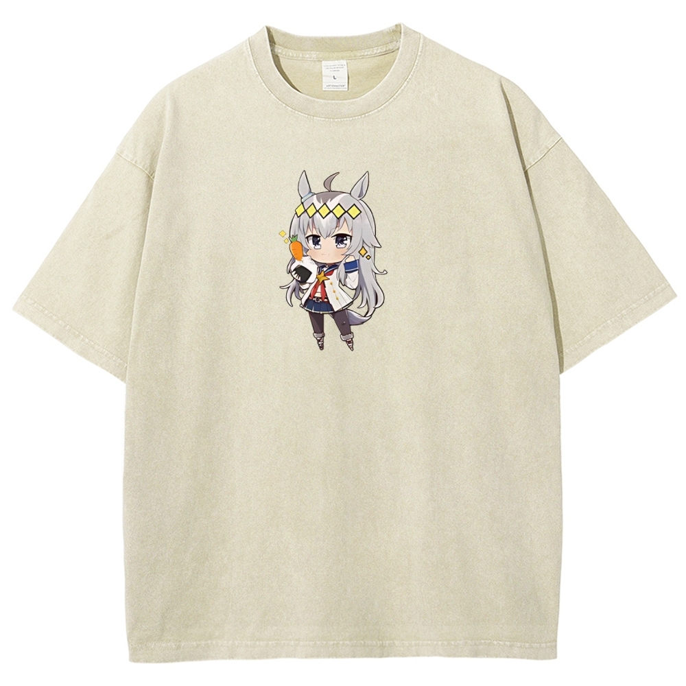 Uma Musume Printed Unisex Washed T-Shirt