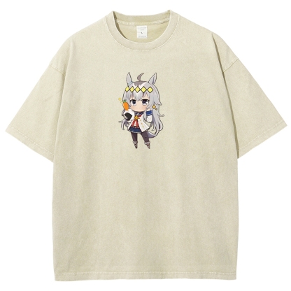 Uma Musume Printed Unisex Washed T-Shirt
