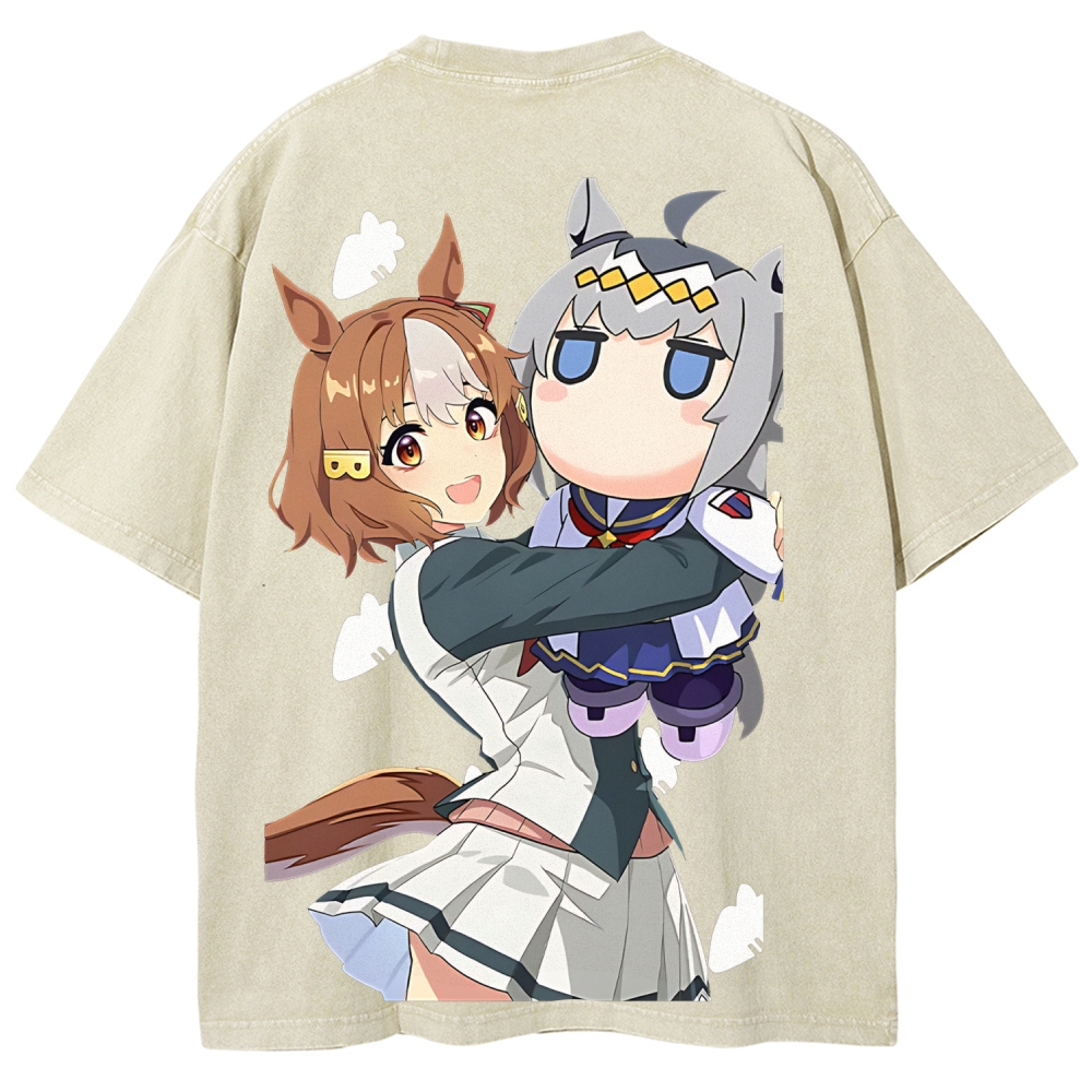 Uma Musume Printed Unisex Washed T-Shirt