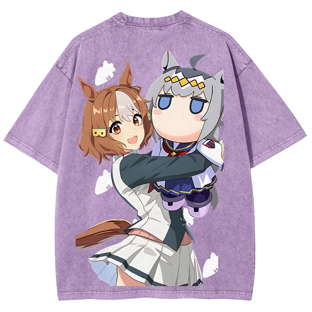 Uma Musume Printed Unisex Washed T-Shirt