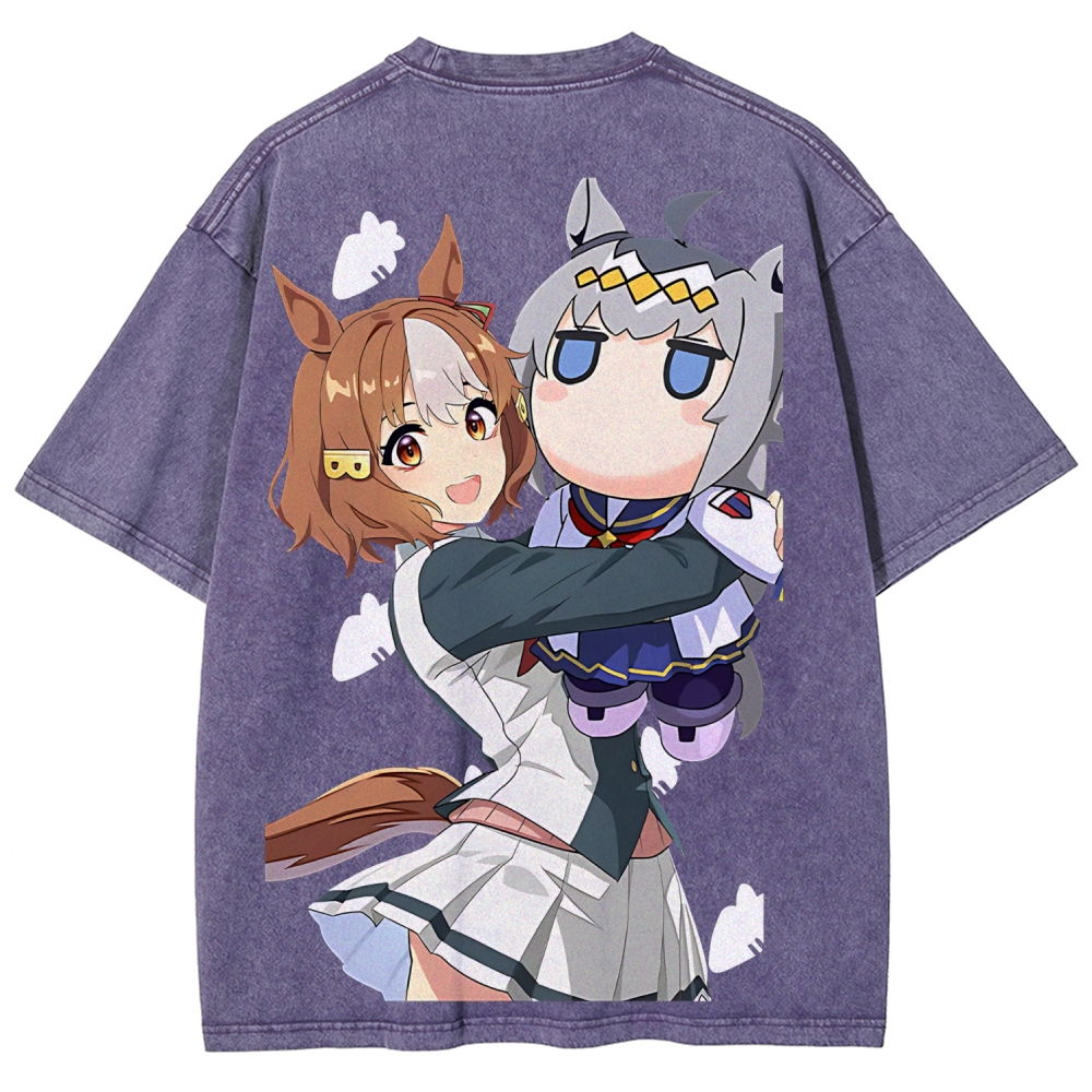 Uma Musume Printed Unisex Washed T-Shirt