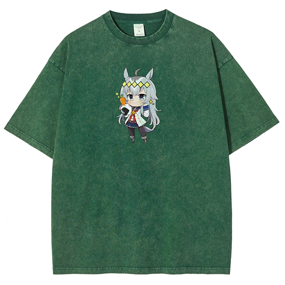 Uma Musume Printed Unisex Washed T-Shirt