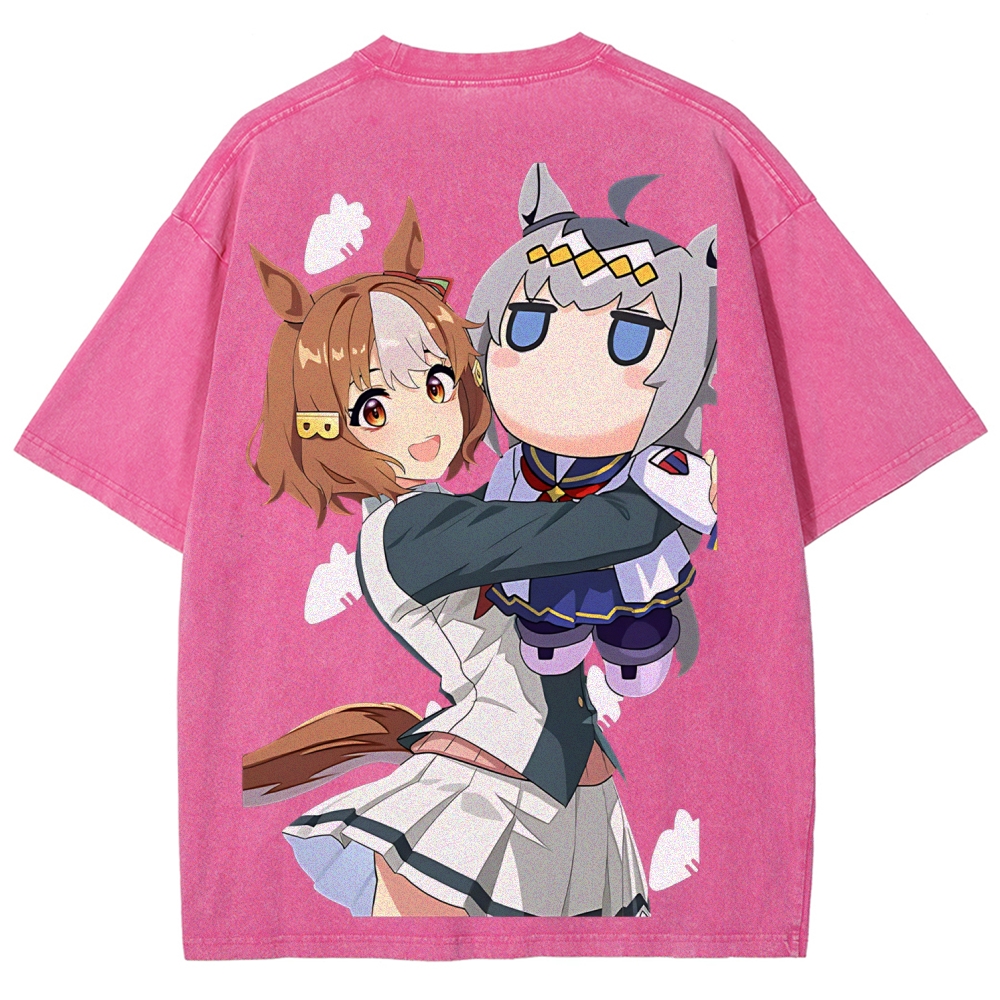 Uma Musume Printed Unisex Washed T-Shirt