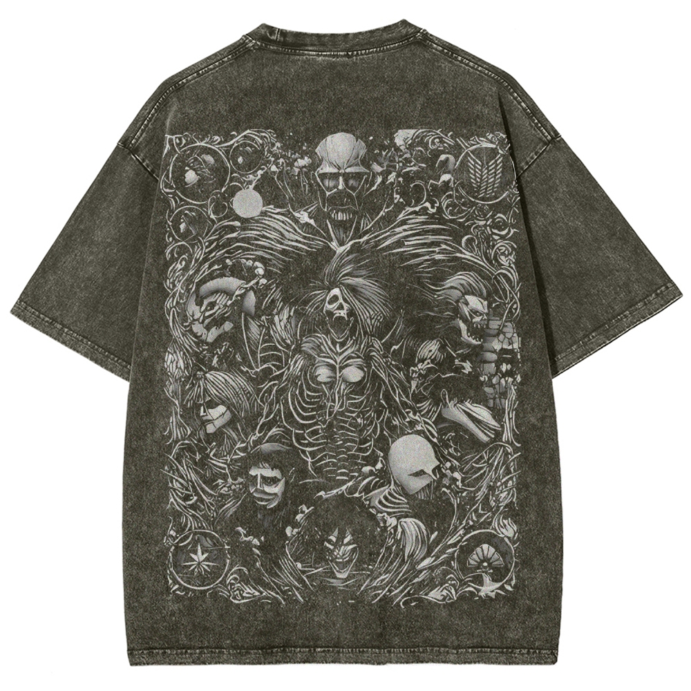 Attack on Titan Oversize Washed T-Shirt