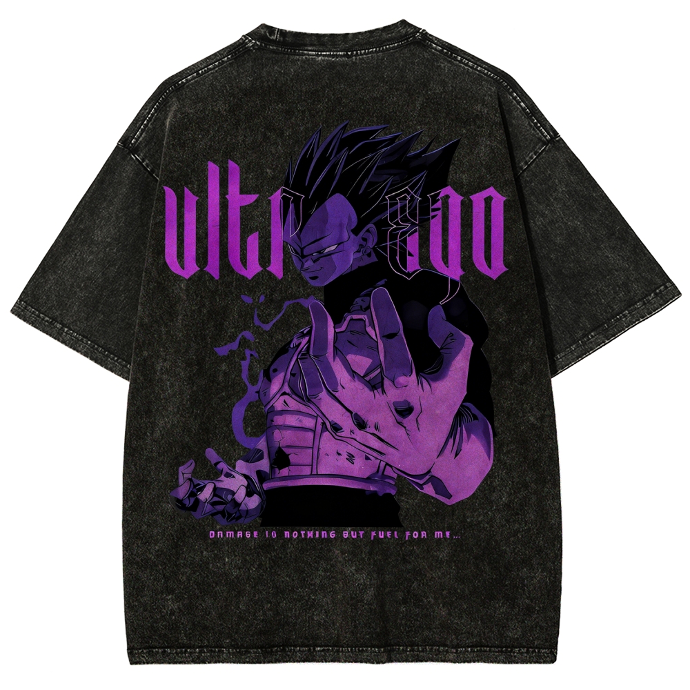 Dragon Ball Super Vegeta Ultra Ego Oversize Washed T-Shirt