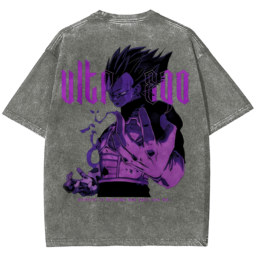 Dragon Ball Super Vegeta Ultra Ego Oversize Washed T-Shirt