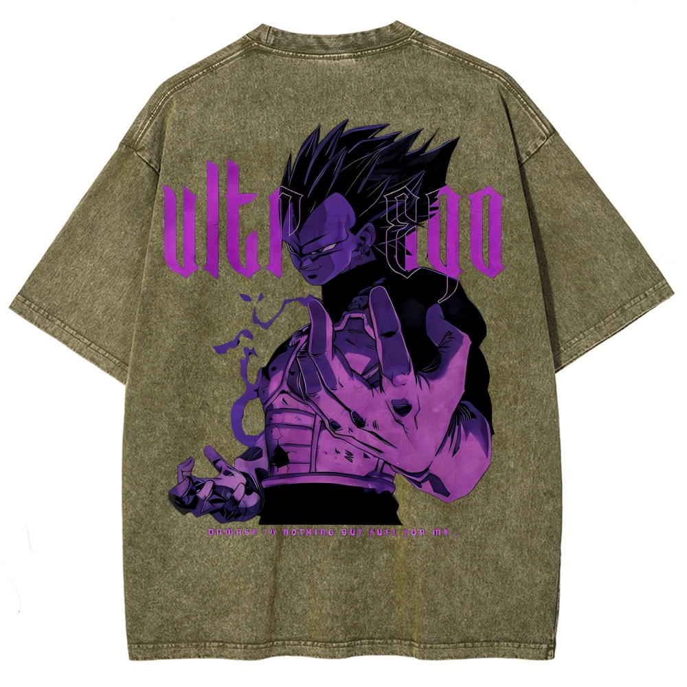 Dragon Ball Super Vegeta Ultra Ego Oversize Washed T-Shirt