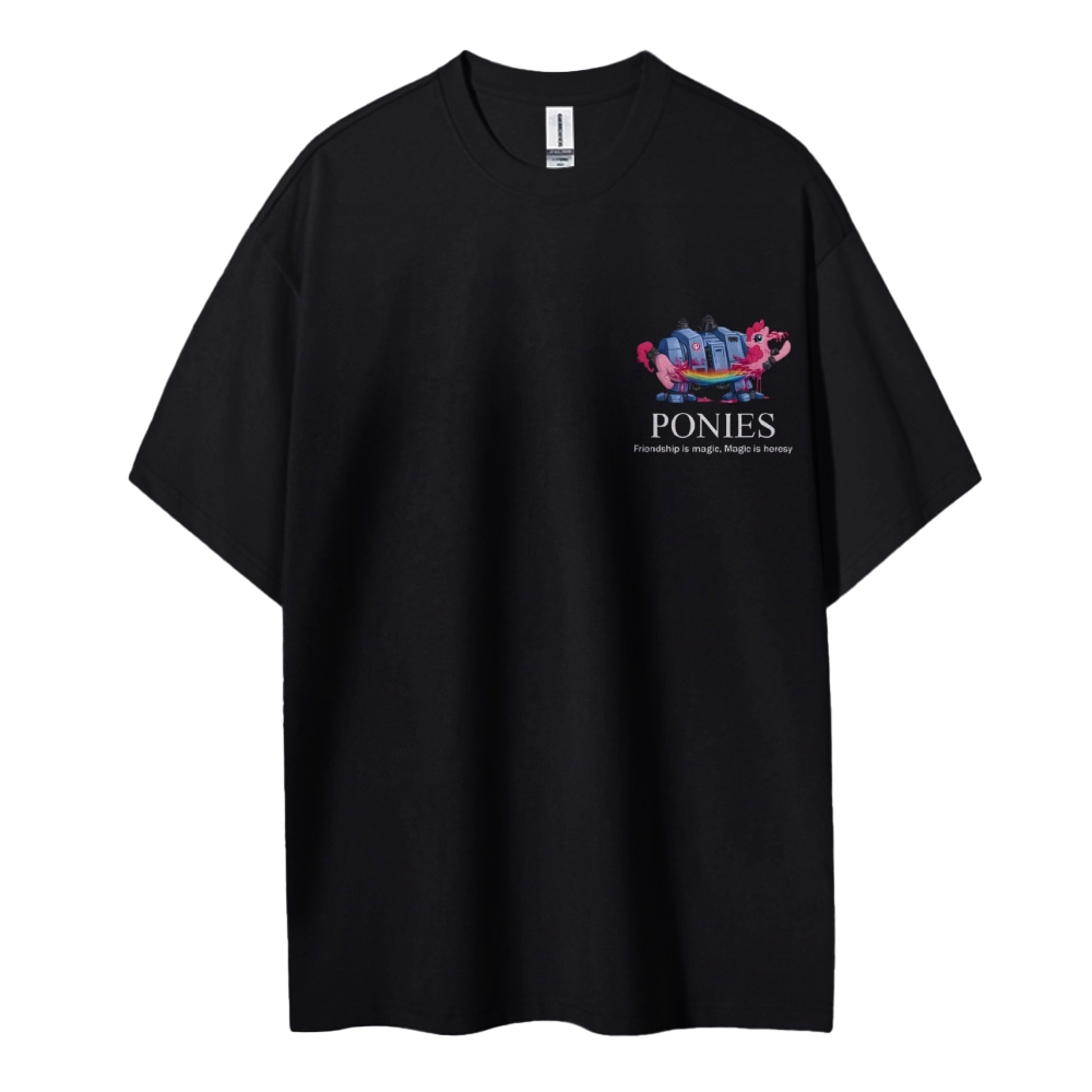 Warhammer 40K & My Little Pony Cotton T-Shirt 2603020116