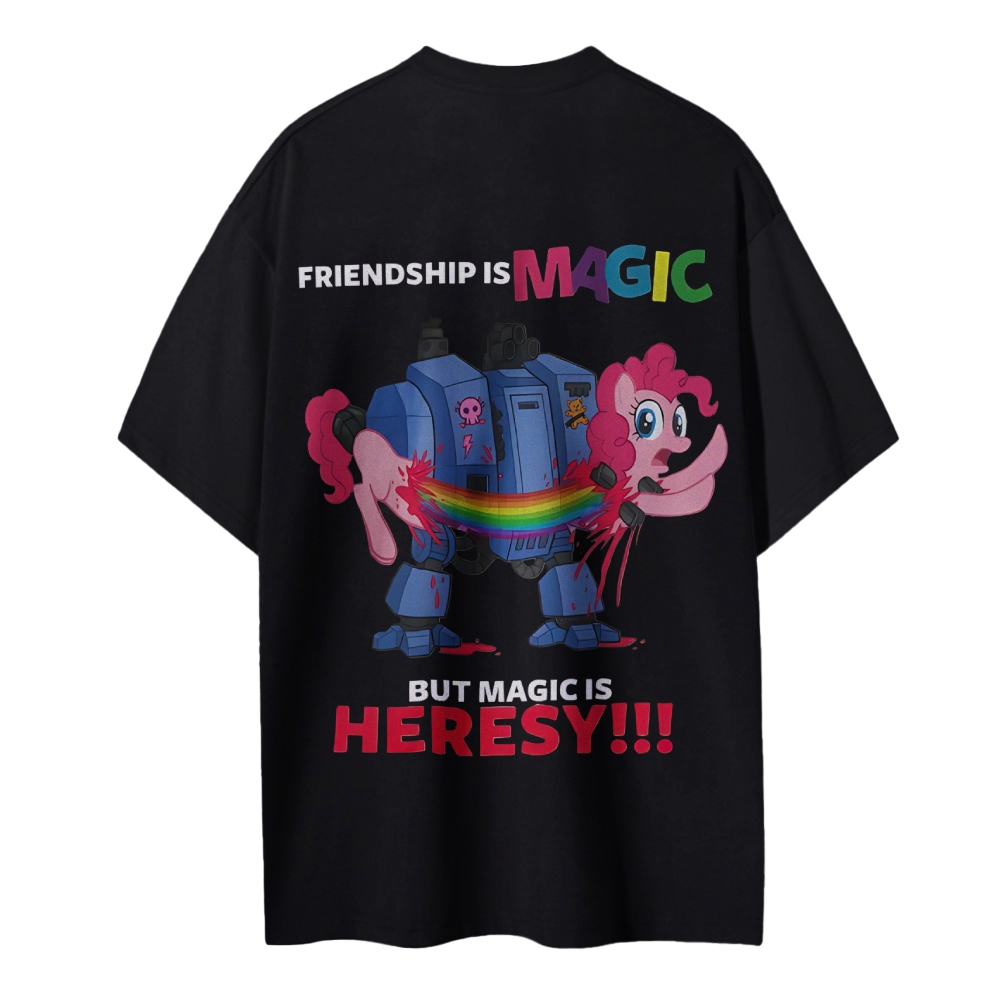 Warhammer 40K & My Little Pony Cotton T-Shirt 2603020116