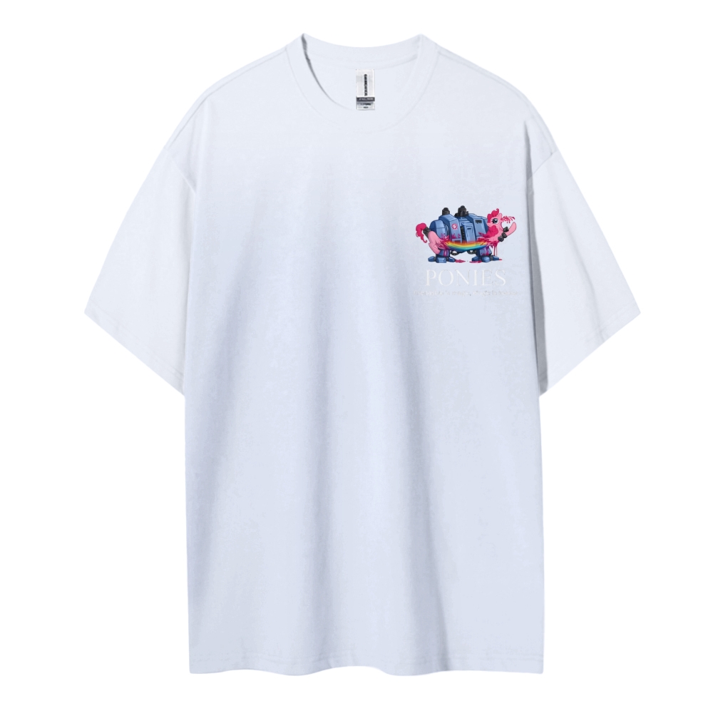Warhammer 40K & My Little Pony Cotton T-Shirt 2603020116