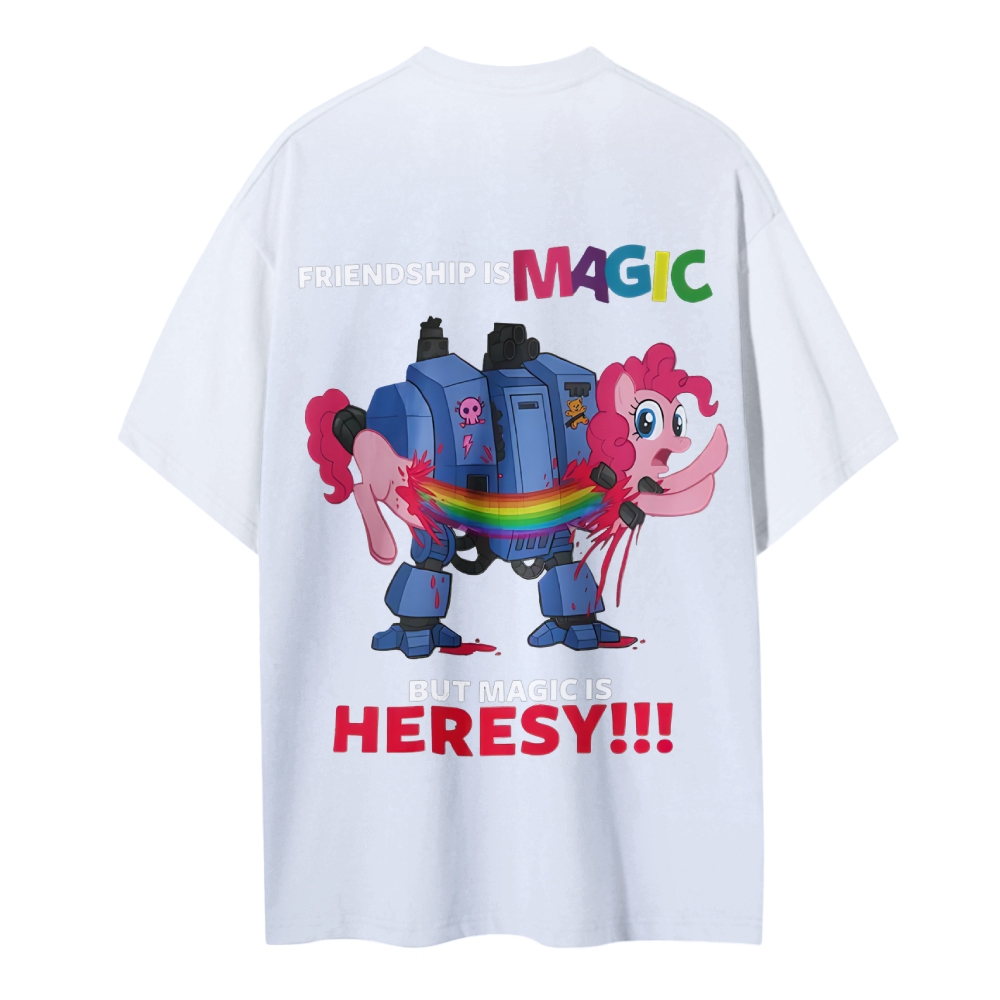 Warhammer 40K & My Little Pony Cotton T-Shirt 2603020116