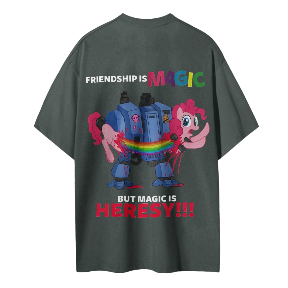 Warhammer 40K & My Little Pony Cotton T-Shirt 2603020116