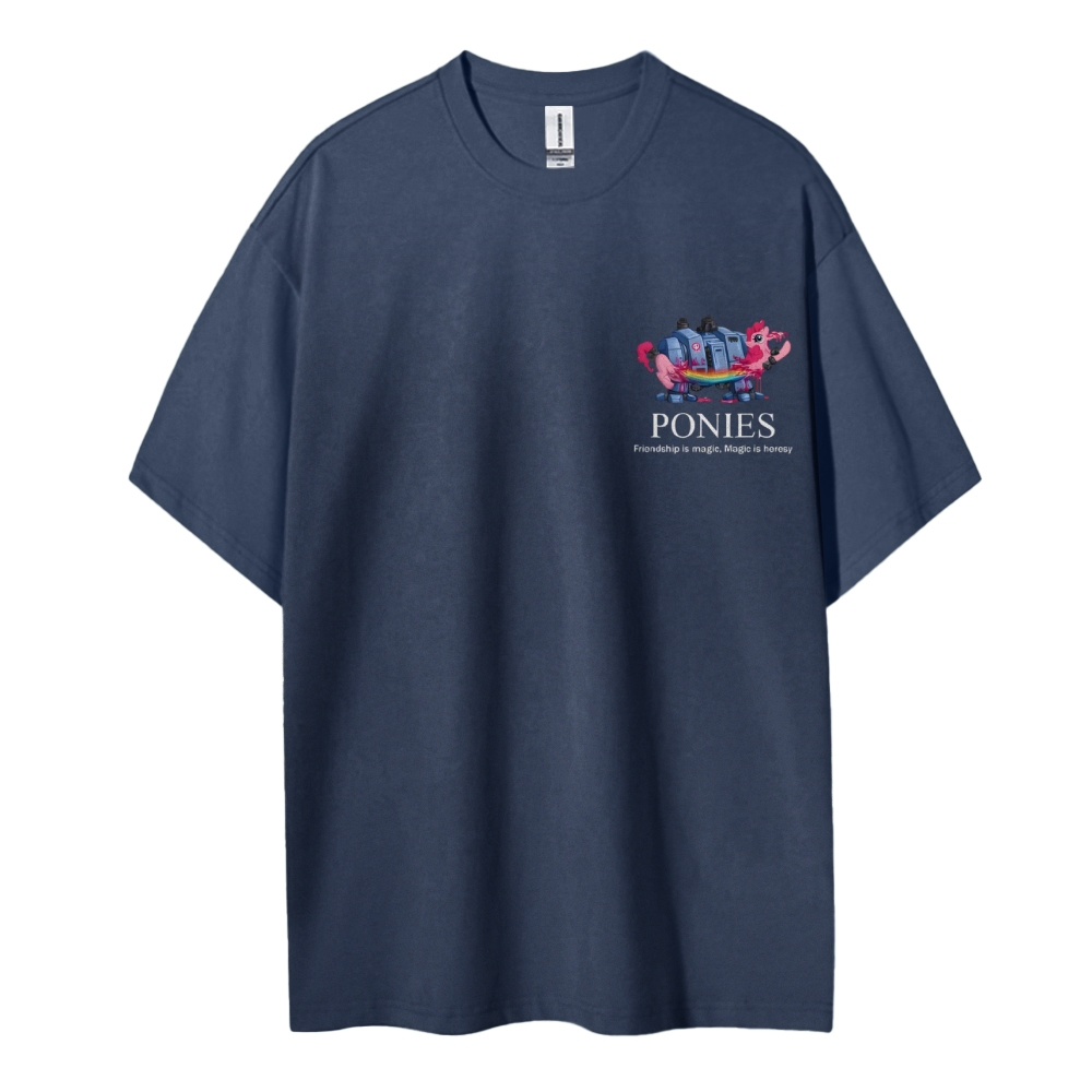 Warhammer 40K & My Little Pony Cotton T-Shirt 2603020116