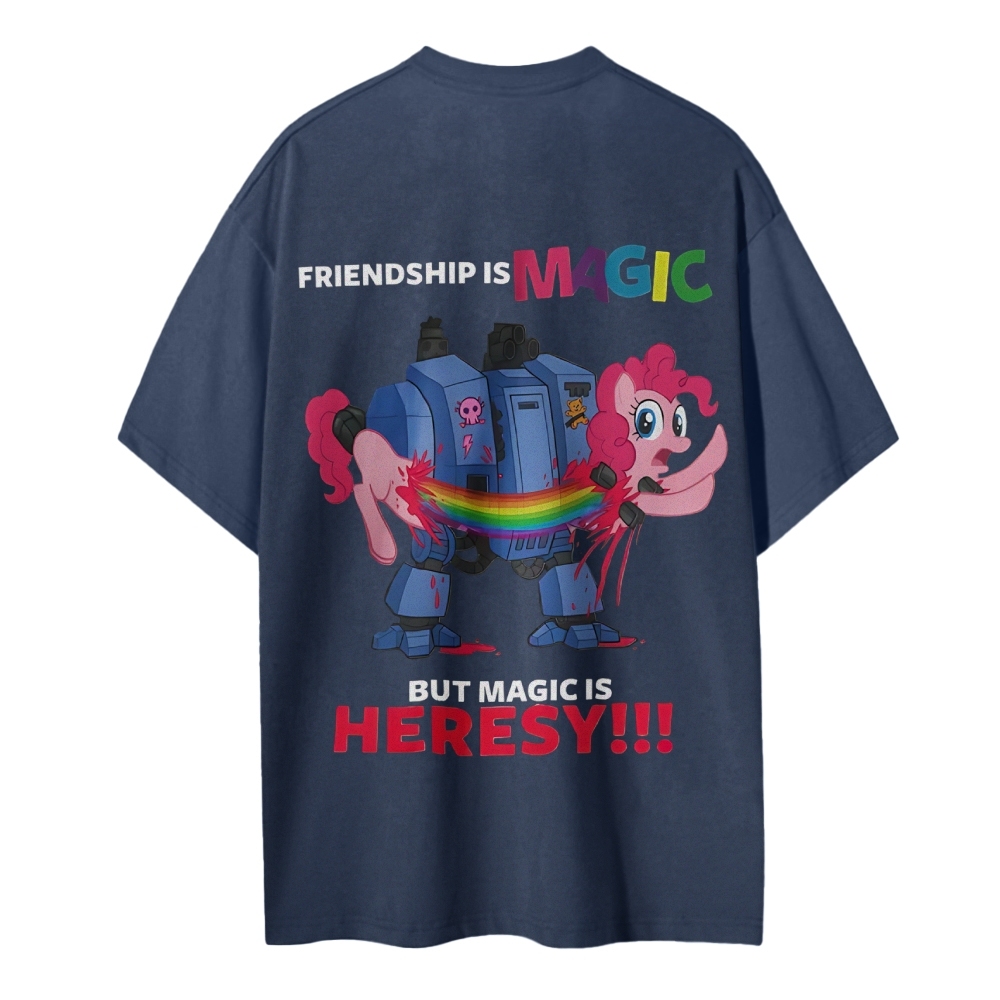 Warhammer 40K & My Little Pony Cotton T-Shirt 2603020116