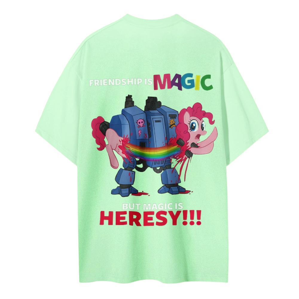 Warhammer 40K & My Little Pony Cotton T-Shirt 2603020116