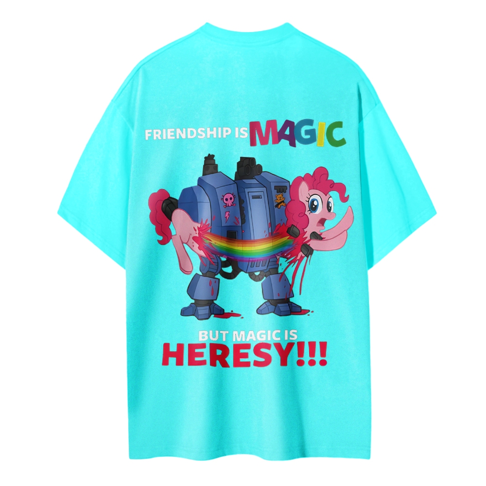 Warhammer 40K & My Little Pony Cotton T-Shirt 2603020116