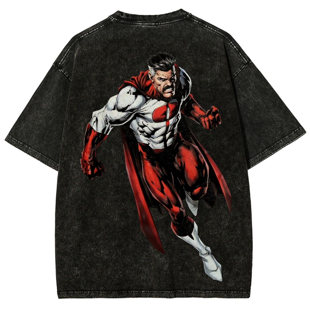 Invincible Omni-Man Printed Unisex Washed T-Shirt
