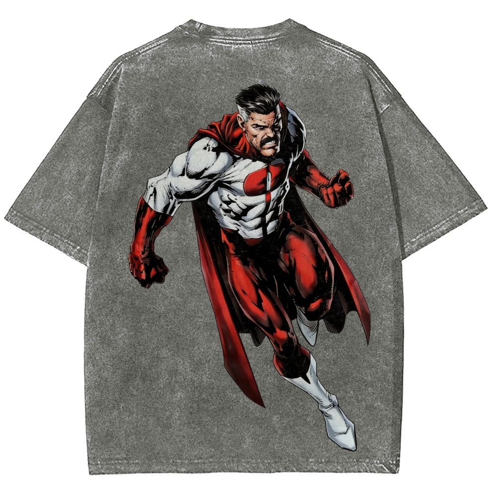 Invincible Omni-Man Printed Unisex Washed T-Shirt