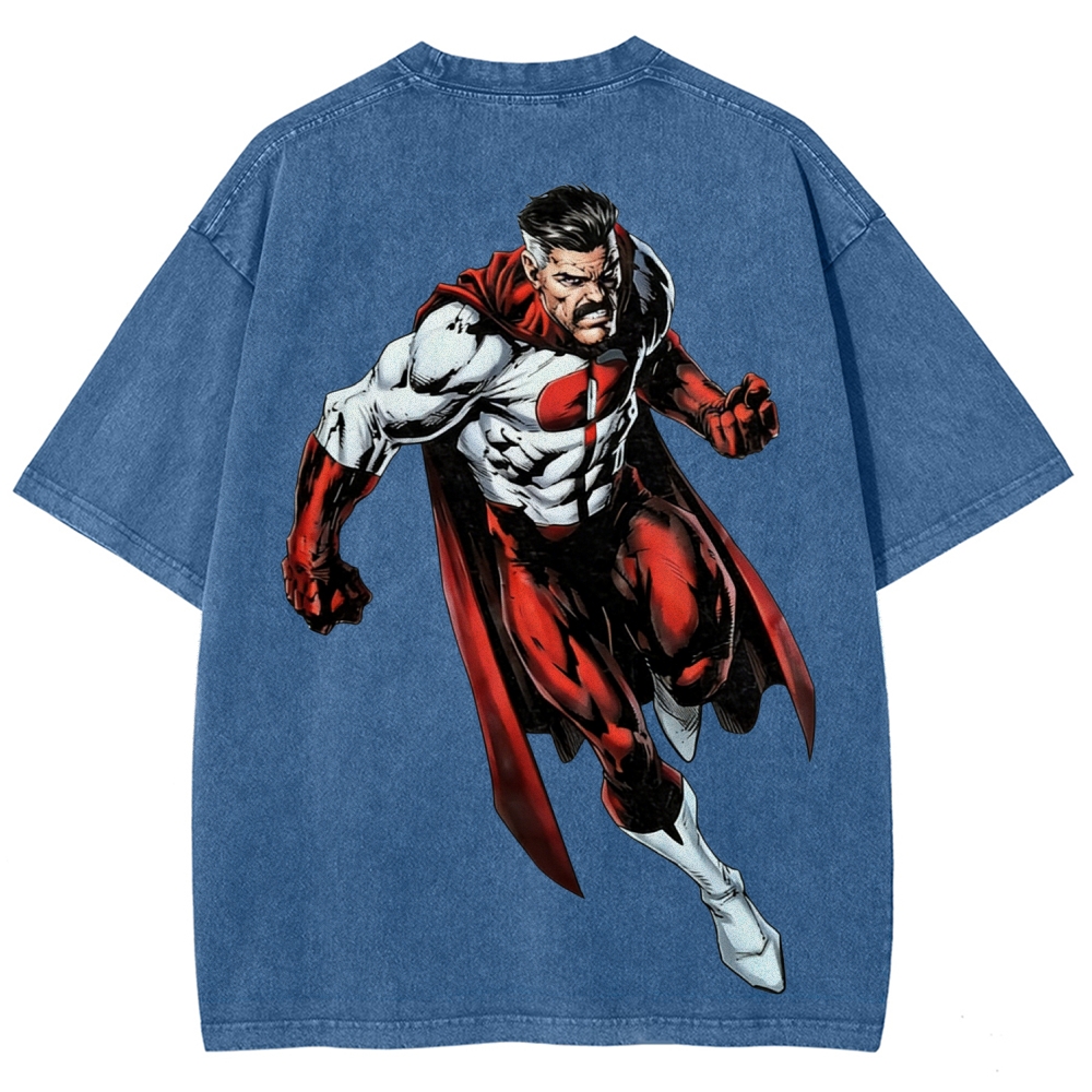 Invincible Omni-Man Printed Unisex Washed T-Shirt