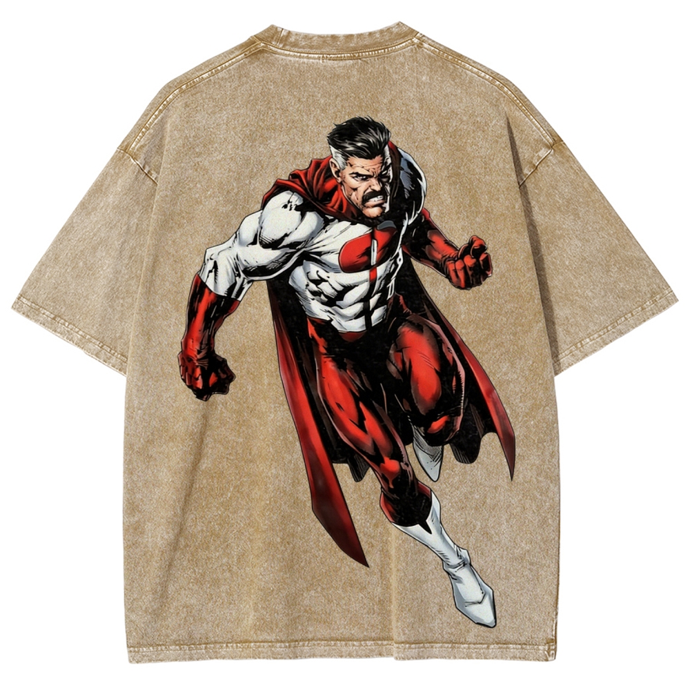 Invincible Omni-Man Printed Unisex Washed T-Shirt
