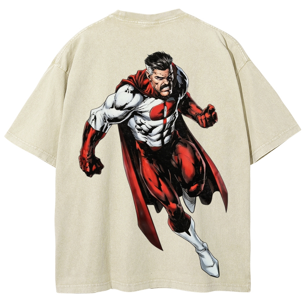 Invincible Omni-Man Printed Unisex Washed T-Shirt