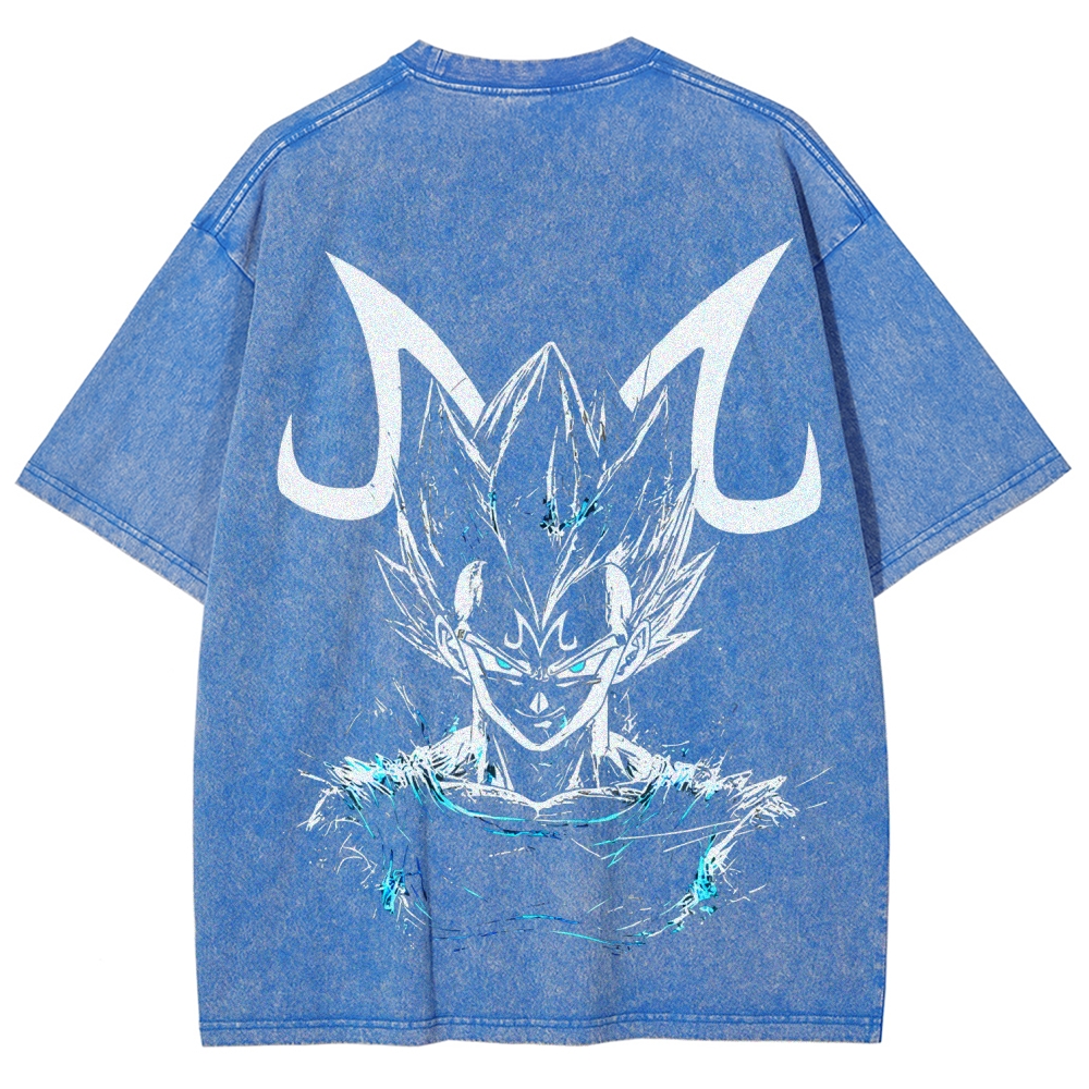 Dragon Ball Majin Vegeta Printed Unisex Washed T-Shirt