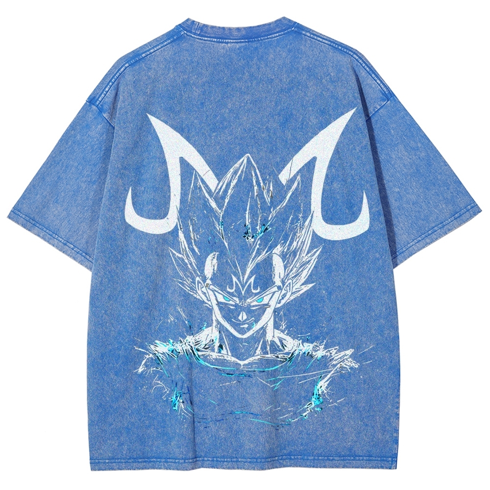 Dragon Ball Majin Vegeta Printed Unisex Washed T-Shirt