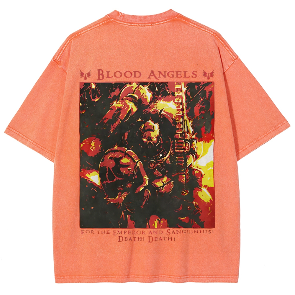 Warhammer 40k Blood Angels Printed Unisex Washed T-Shirt