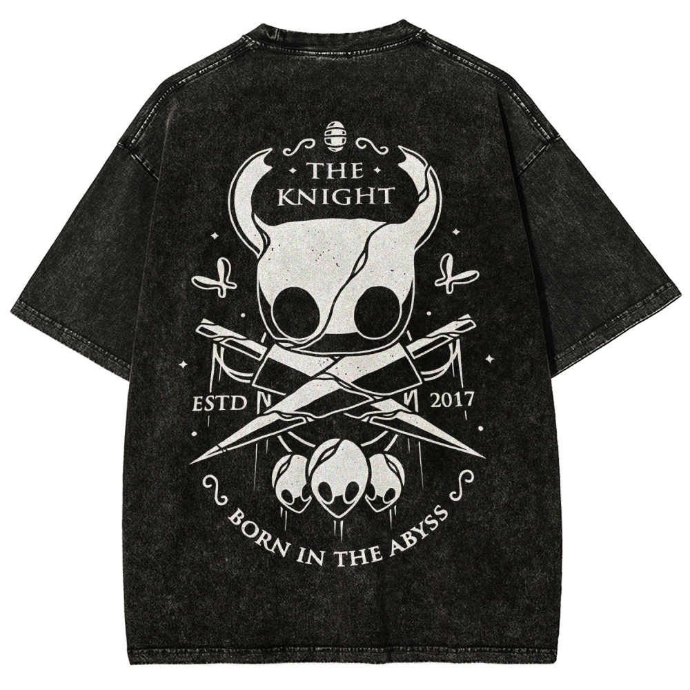 Hollow Knight Born In The Abyss Printed Unisex Washed T-Shirt