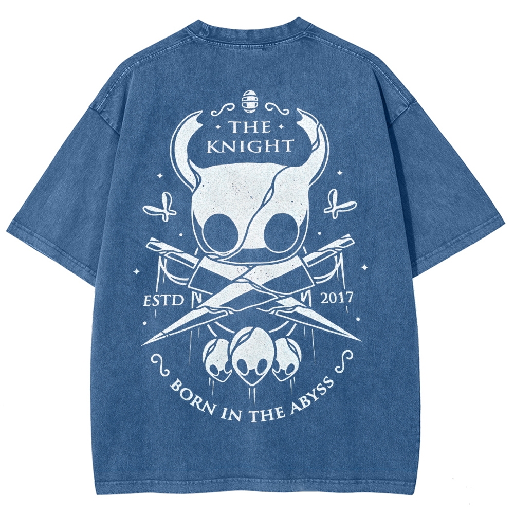 Hollow Knight Born In The Abyss Printed Unisex Washed T-Shirt