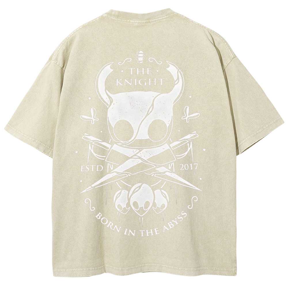 Hollow Knight Born In The Abyss Printed Unisex Washed T-Shirt