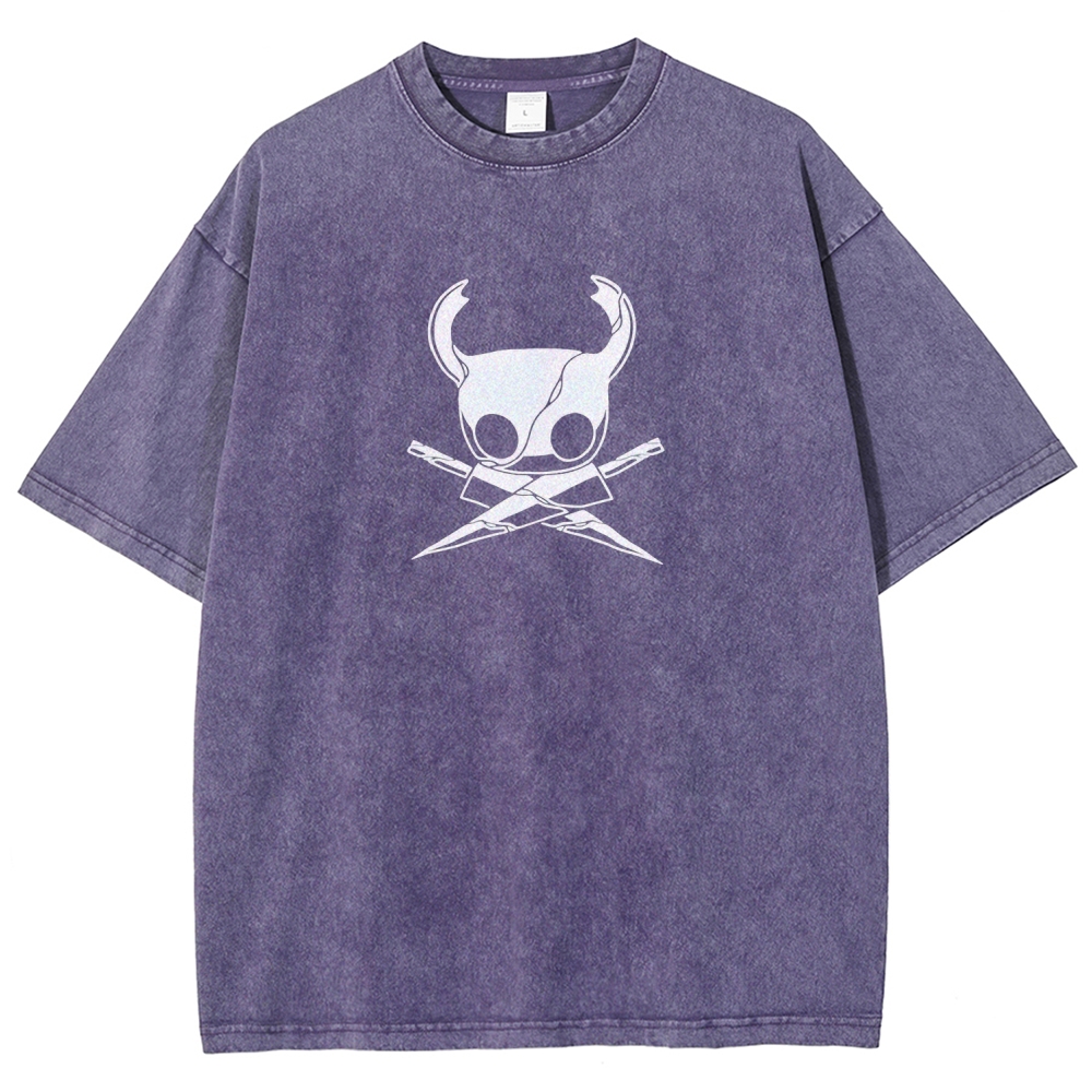 Hollow Knight Born In The Abyss Printed Unisex Washed T-Shirt