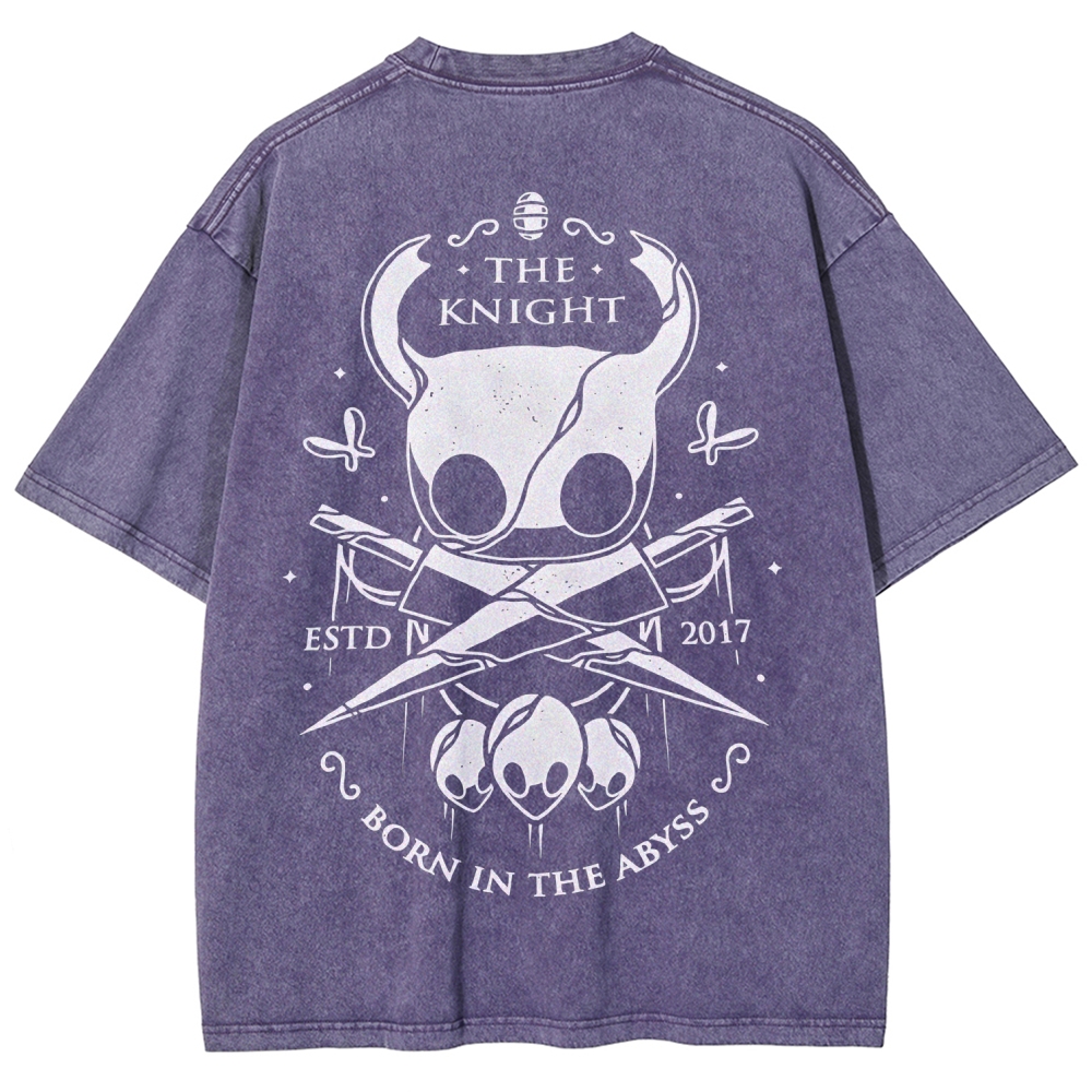 Hollow Knight Born In The Abyss Printed Unisex Washed T-Shirt
