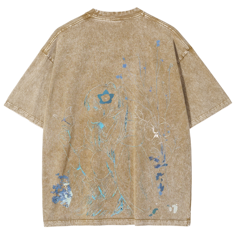 Frieren: Beyond Journey's End Printed Unisex Washed T-Shirt