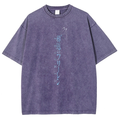 Frieren: Beyond Journey's End Printed Unisex Washed T-Shirt